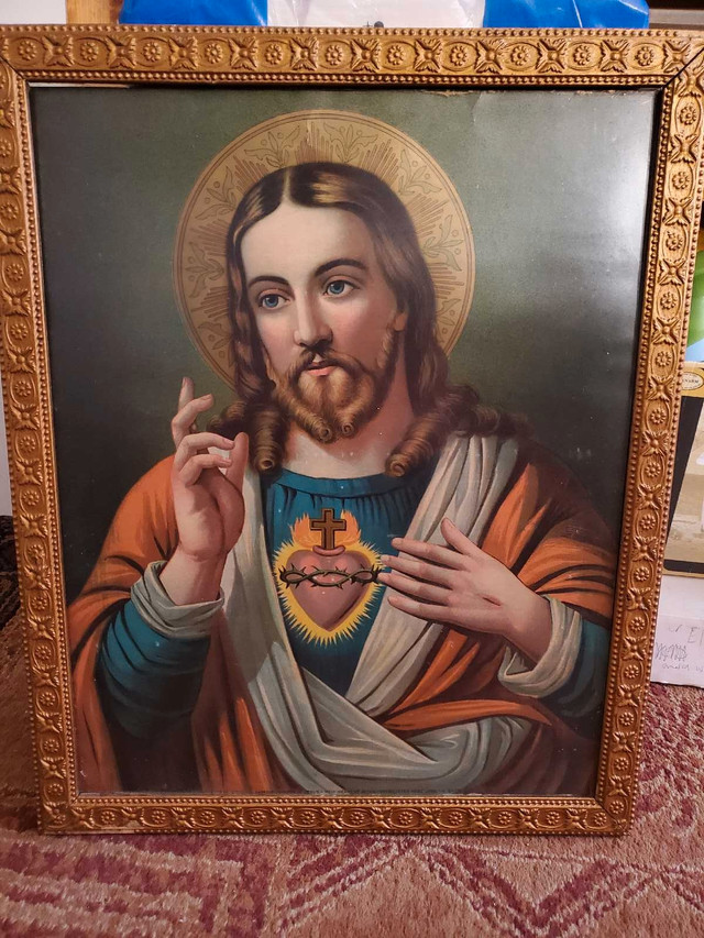 Antique picture of Jesus in Arts & Collectibles in Cambridge