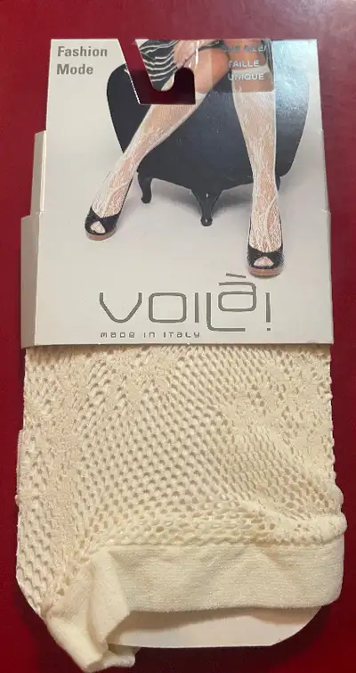 New Elegant Detailing Vanilla O/S VOILÀ Italian Knee High, View more