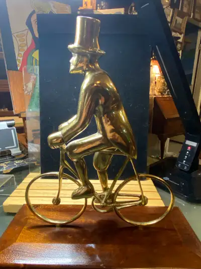 Brass Bicycle Figure Sculpture Cyclist Collection, View more