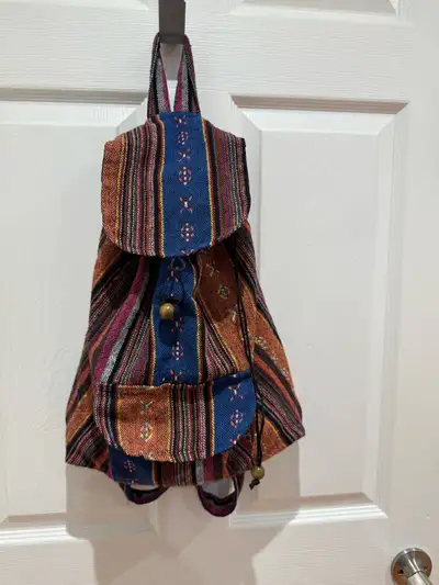 Striped Pattern Backpack, View more