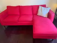 2 L-Shapes red couches
