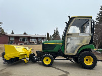 John Deere 2210 tractor heated cab  plus broom