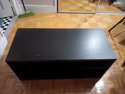 Chocolate brown 2 shelf tv stand, View more