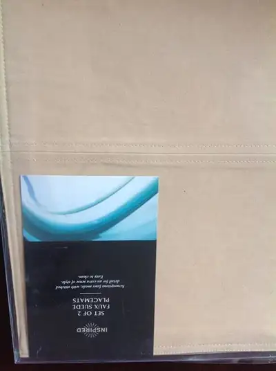 Brand new 4 faux suede placemats (2 sets of 2), View more