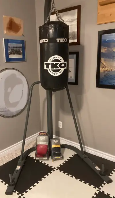 Punching bag with Frame. , View more