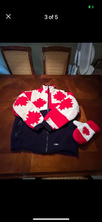 “My Ol Blues” Maple Leaf Fleece Bomber jacket with matching mitt
