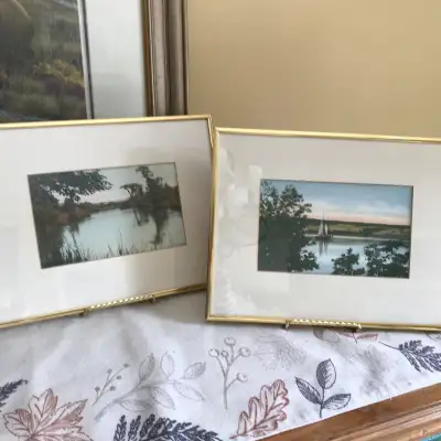 2 Vintage Canadian Art Original Hand Coloured / Tinted Photographs by Norman McLeod. Norman McLeod w...