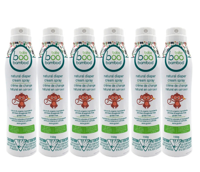 6x Baby Boo Bamboo Natural Diaper Cream Spray (6pack) in Bathing & Changing in Markham / York Region