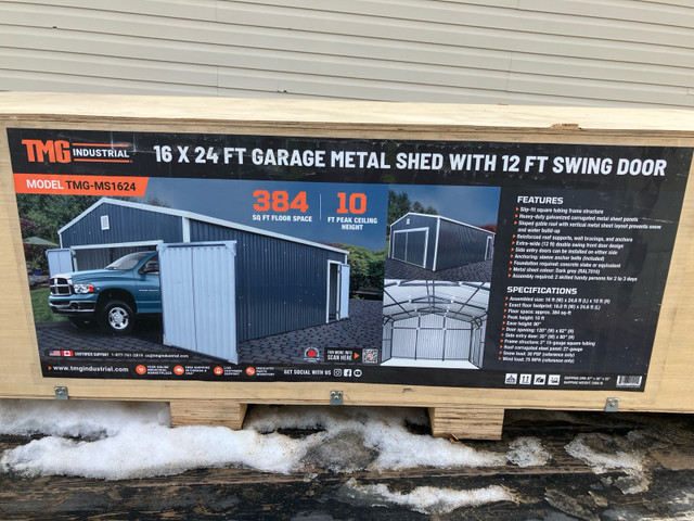 Metal garage 16’x24’ in Outdoor Tools & Storage in Red Deer