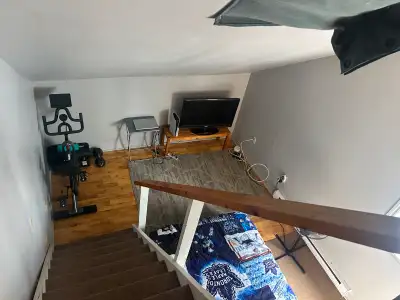 I Bedroom loft, outside entry, large kitchen, large storage/ closet, price includes heat,lights and...
