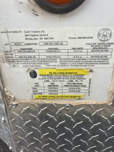 2012 enclosed trailer for sale. Has new tires and rims, new breaks. Rear ramp door and side door. Ti...
