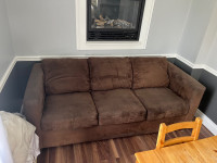  Couch brown suede 
