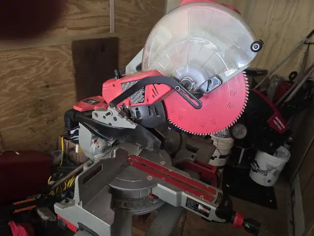 Heavy Duty compound mitre saw with extendable sliding table in Power Tools in Bedford - Image 2