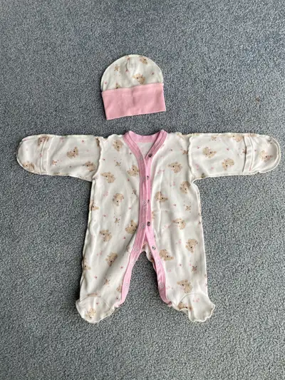 Baby Romper and Hat Set, 0-2 months, 100% cotton, View more