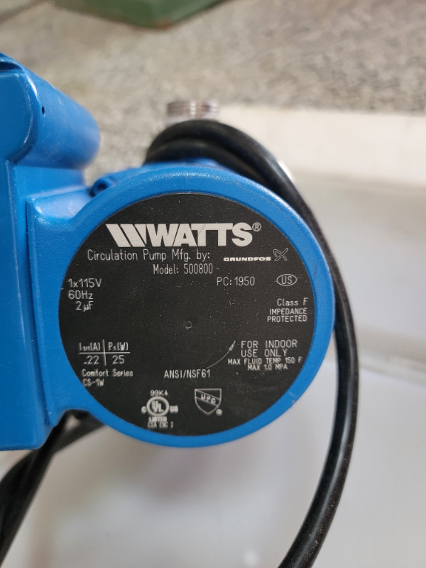 Hot Water Re-Circulating pump in Plumbing, Sinks, Toilets & Showers in Calgary - Image 2