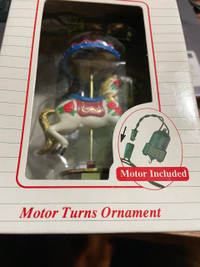 Noma Ornamotion Collectable CAROUSEL HORSE Christmas Ornament