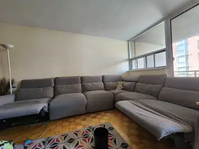Large 6-Seater L-Shaped Sectional with Recliners, View more
