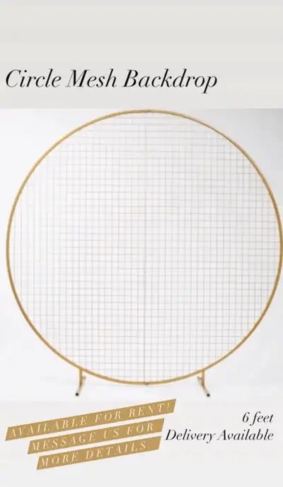 Circle Metal Backdrop for Rent, View more