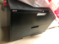 Classeur noir, blk filing cabinet  2 tiroir/draws