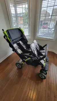 Quad 4 Seat Folding Stroller with Large Canopy