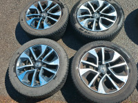 4X HONDA CIVIC TIRES AND RIMS (205/55/R16") EXCELLENT CONDITION