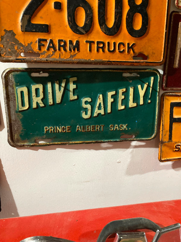 Wanted Saskatchewan drive safely plates in Arts & Collectibles in Prince Albert