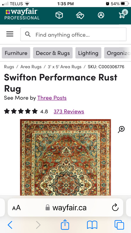 Large Rust & Teal Area Rug in Rugs, Carpets & Runners in Trenton - Image 4