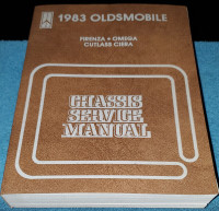 1983 Oldsmobile CHASSIS Service Manual