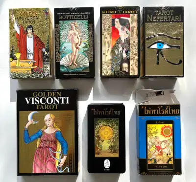 Tarot Doré multilingue - Gold Gilded Tarot multilingual, View more