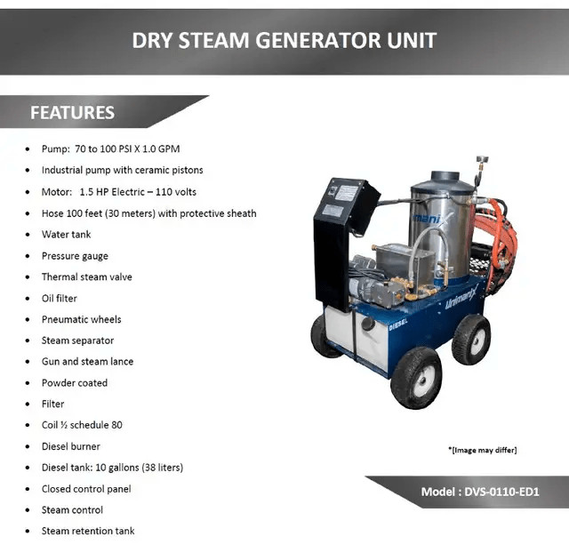 2020 Unimanix VS-0110ED1 Industrial Dry Steam Generator in Power Tools in Ottawa - Image 4