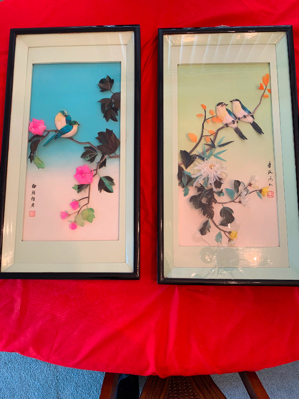 Chinese 3 D Bird and Flowers Shadow Box  Pictures in Arts & Collectibles in Edmonton
