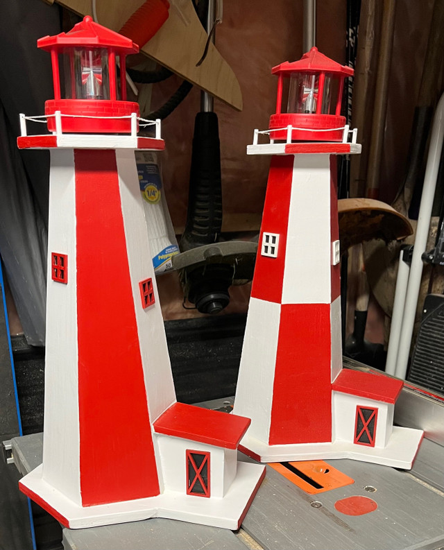 Lighthouses with revolving solar light in Hobbies & Crafts in Corner Brook