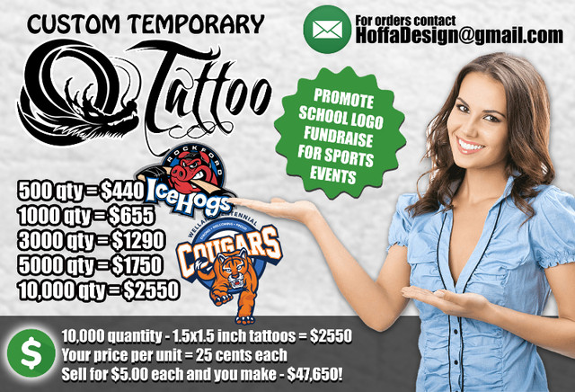 Sarnia Event Marketing Fake tattoo Temporary Tattoo Logo Design in Other in Sarnia - Image 4