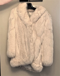 Womens REAL Arctic Fox Fur Coat - Womens size Small/Med