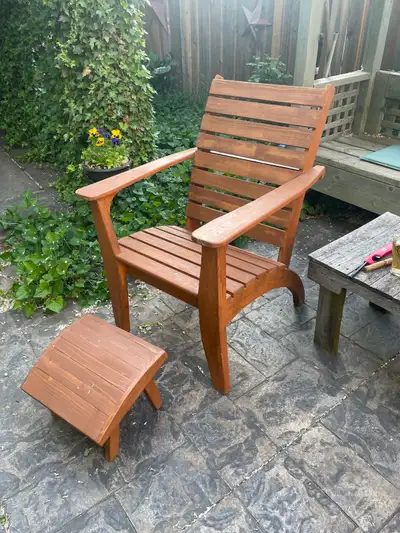 This custom-made Adirondack chair is a perfect. Selling because I’m downsizing. I will throw in a br...