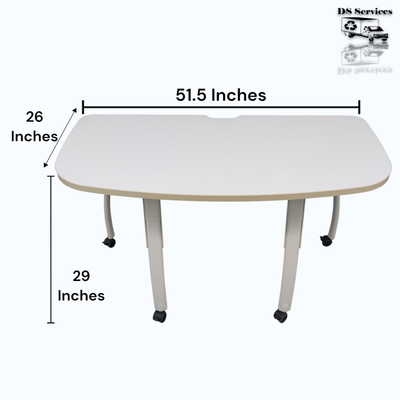 Modern office workstation table designed for home or professional use, featuring a spacious 51-inch...