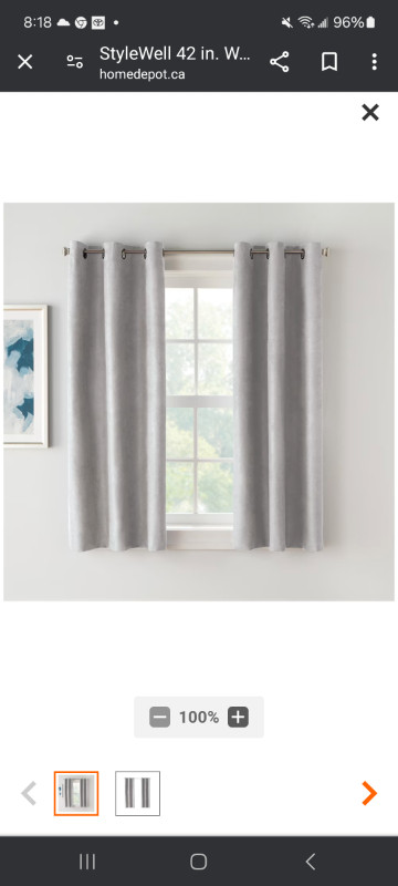 Blackout drapes and tension rods in Window Treatments in Peterborough - Image 2