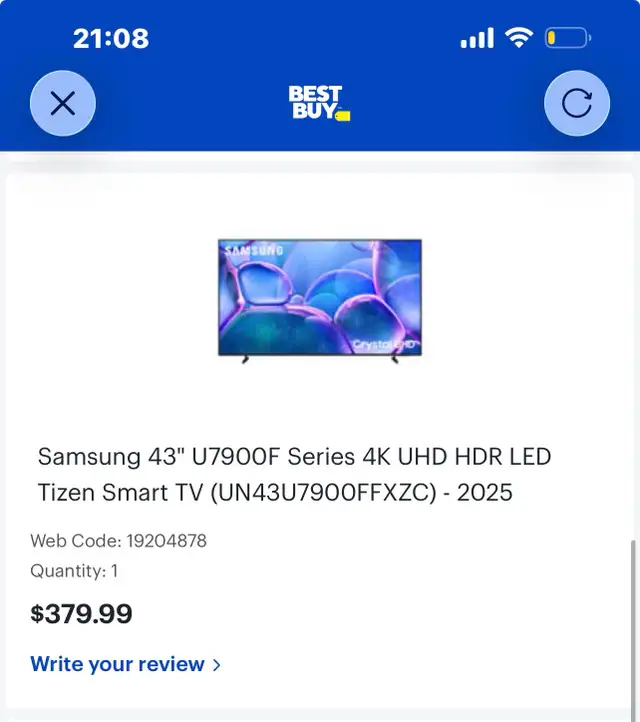 Samsung 43" TV in TVs in City of Toronto - Image 4