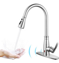  SNAN Single Handle High Arc Automatic Sensor Kitchen Sink Fauce