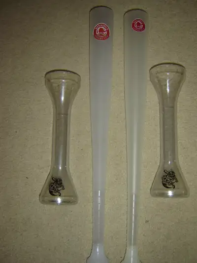Winnipeg Goldeyes plastic novelty drink containers. Like new. Please see photos. The 2 longer ones a...