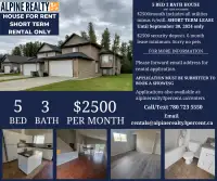 5 Bed 2 Bath House for Rent in Edson - SHORT TERM LEASE