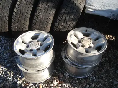 . And I have 4x 15 x7 inch 6 bolt Toyota rims with no tires fore sale. If you are looking for a set...