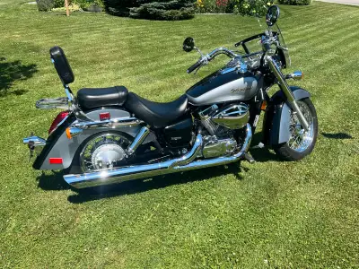 2005 Honda 750 cc Shadow New tires and battery. Needs nothing for safety Shaft drive, wind screen in...