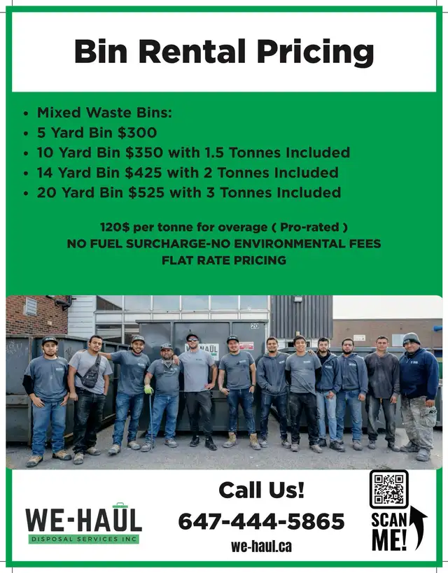 Bin Rental Service - No fuel surcharge63235065942147124