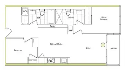 It's a 2-bedroom + Den Unit with 2 full baths in the Heart of Toronto. 738 sq., incredible convenien...