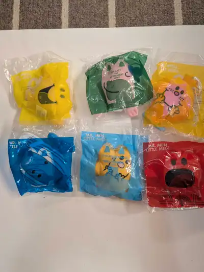 I'm offering a set of new Mr. Men & Little Miss McDonald's toys, still sealed in their original pack...