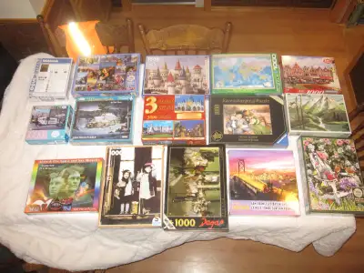 101 BRAND NEW 1000,1500 PIECE PUZZLES FACTORY SEALED $10, View more