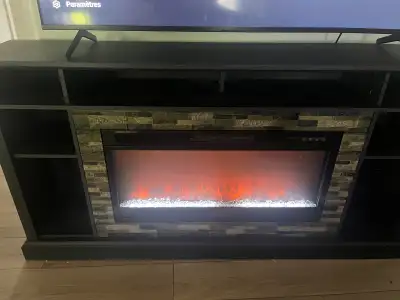 Meuble télé avec foyer électrique, View more