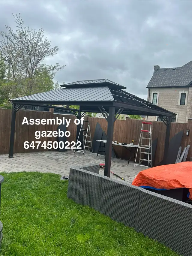 assembly of gazebo in Patio & Garden Furniture in Markham / York Region - Image 5