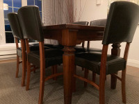 Beautiful Scandinavian Dinning Room Set (Wood Table & 6 chairs)